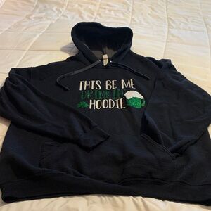 Black Hoodie with Green and White St. Patty’s Day Text